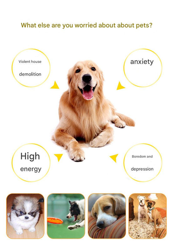 Rubber Snuffle Ball for Pets,Interactive Hollow Treat-Hiding Toy for Dogs and Cats(Yellow)