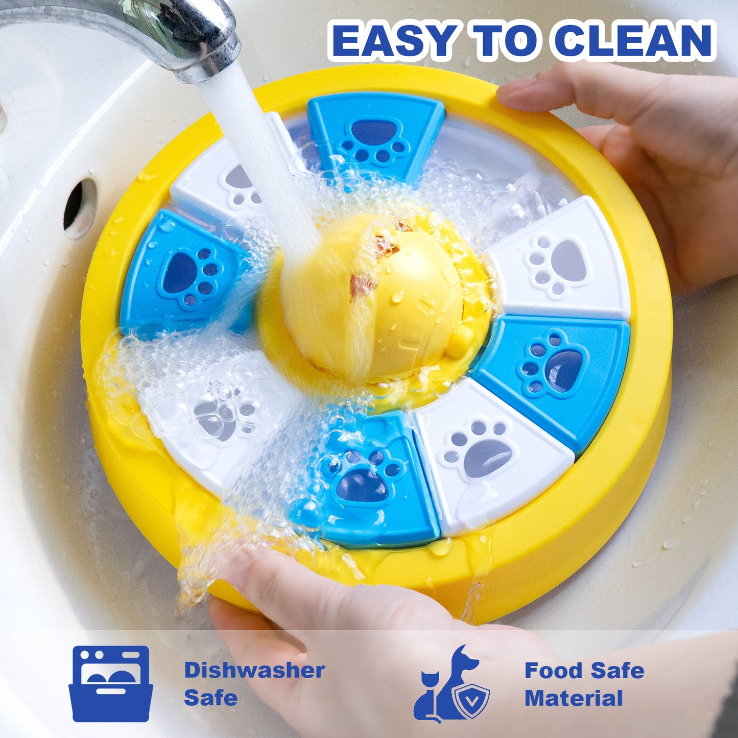 Interactive Dog Puzzle Feeder Toy - Slow Feeder for IQ Training & Mental Stimulation(yellow)