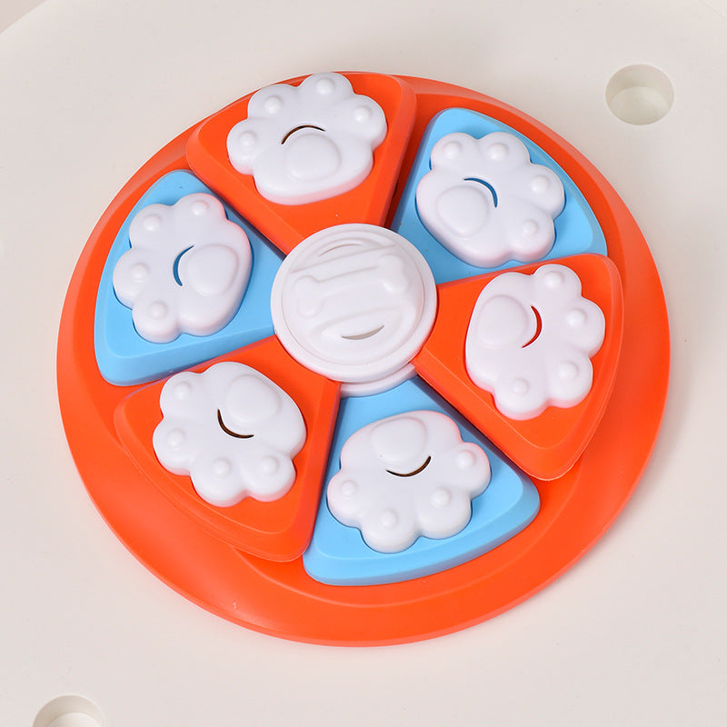 Interactive Dog Puzzle Feeder Toy - IQ Training & Slow Feeder with Anti-Skid Base(red)