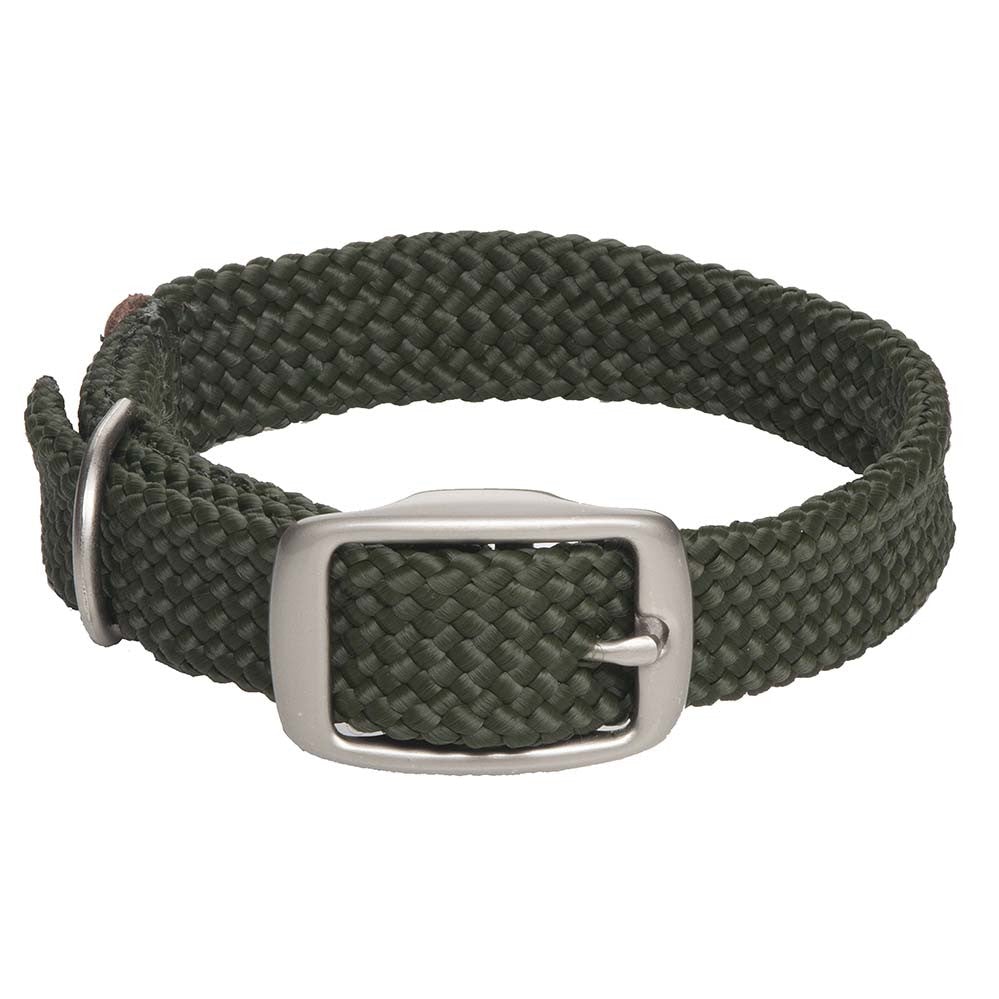 Mendota Doublebraided Collar 18 OLIVE Nickel Hd"