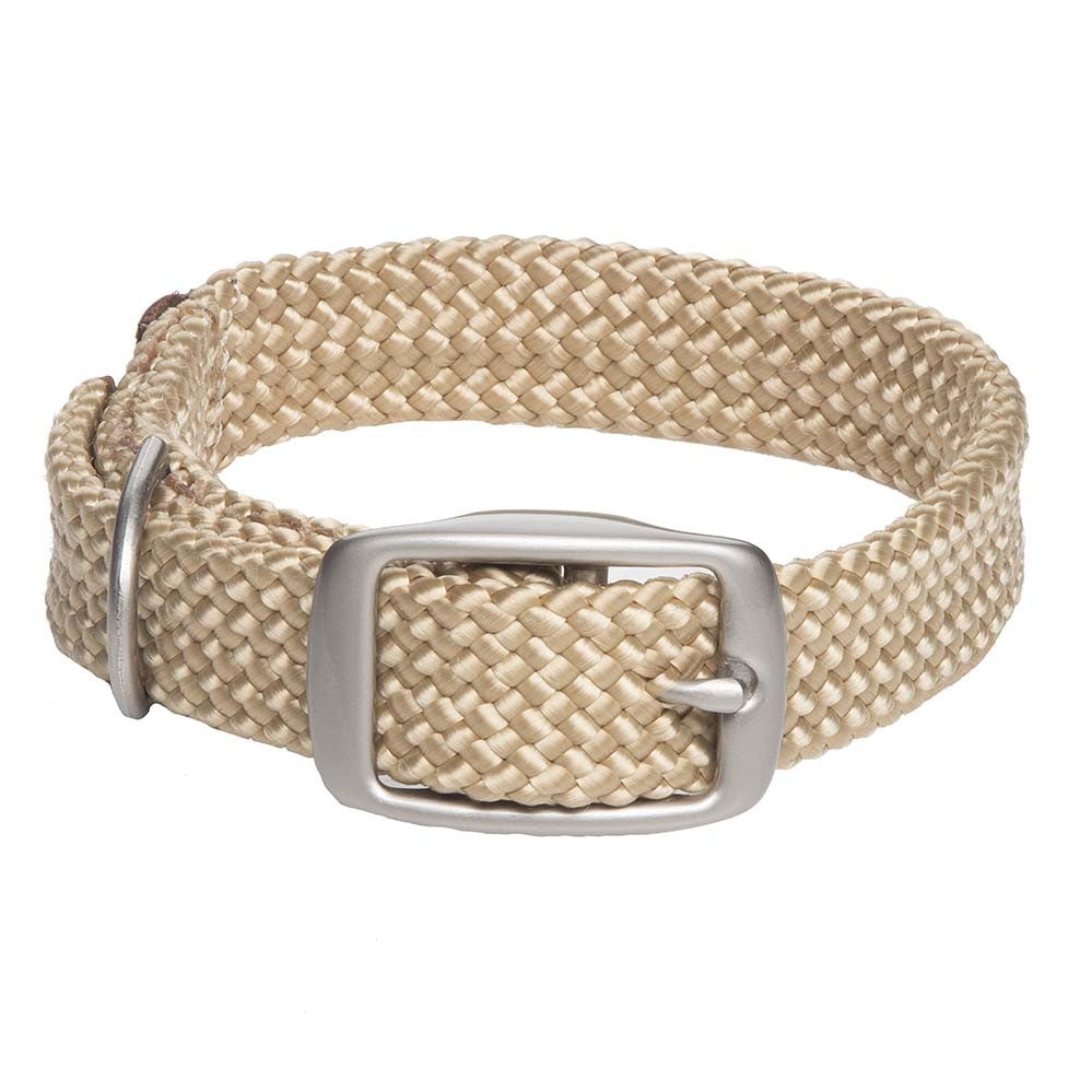 Mendota Doublebraided Junior Collar 14  SAND Nickel"