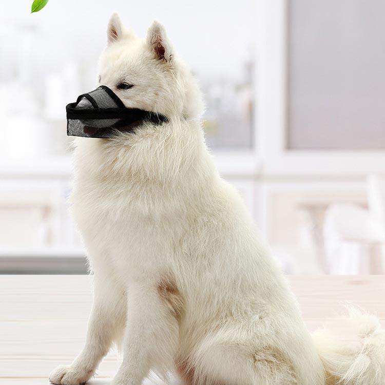 Dog Mouth Cover Anti-Bite Mesh Dog Mouth Cover Medium And Large Dogs Anti-Drop Mask Xl - Black
