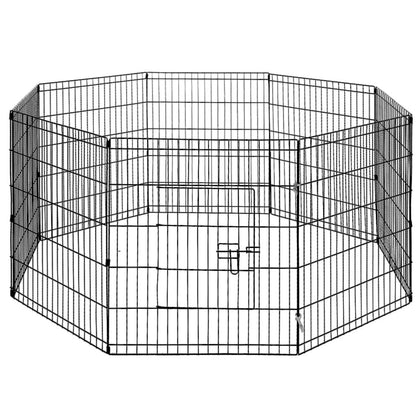 24 8 Panel Pet Dog Playpen Puppy Exercise Cage Enclosure Fence Play Pen"