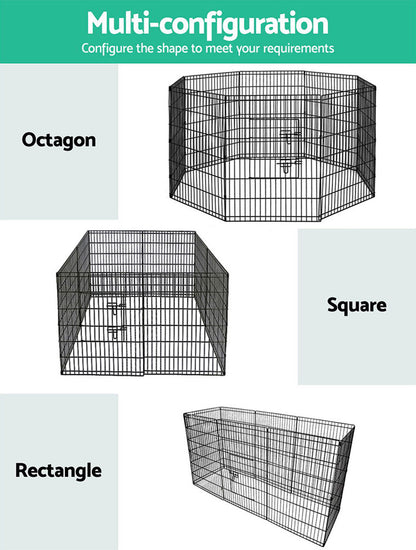 30 8 Panel Pet Dog Playpen Puppy Exercise Cage Enclosure Fence Play Pen"