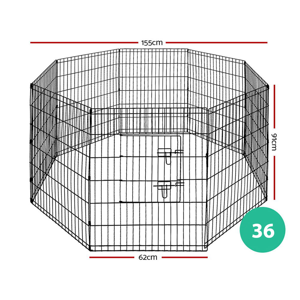 36 8 Panel Pet Dog Playpen Puppy Exercise Cage Enclosure Fence Play Pen"