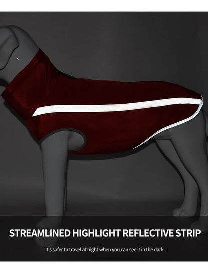 Size 6XL Pink Reflective Winter Dog Jacket - Warm & Waterproof Outdoor Coat for Large Breeds