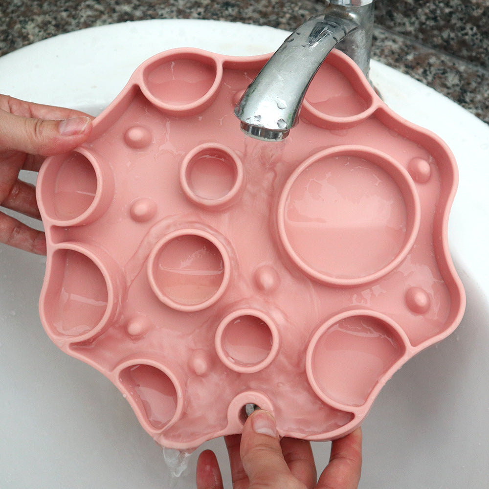 Silicone Dog Slow Feeder and Licking Mat - 2 in 1 Puzzle Bowl for Dog Slow Feeding(orange)