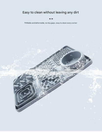 Pet Slow Feeder Lick Mat with Suction Cups - Anti-Anxiety Dog Feeding Mat(Green)