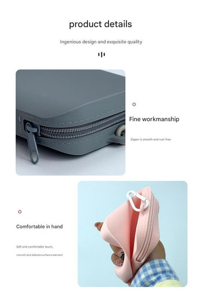 Pink Silicone Dog Treat Pouch (Set of 2) - Waterproof, Portable for Training & Walks