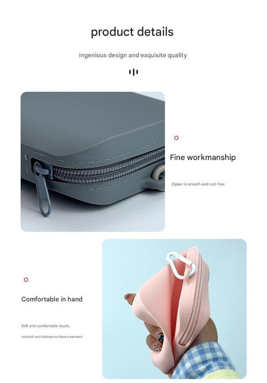 Pink Silicone Dog Treat Pouch (Set of 2) - Waterproof, Portable for Training & Walks