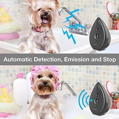 Black Ultrasonic Anti-Barking Device - Automatic Dog Bark Control & Training Aid | Rechargeable, 3 Modes, 50ft Range
