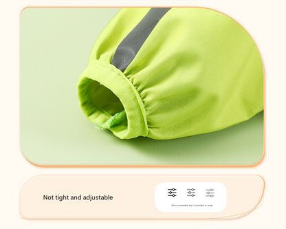 Colorblock (White Green) Dog Raincoat - Waterproof with Hood and Reflective Strips (Size XL)